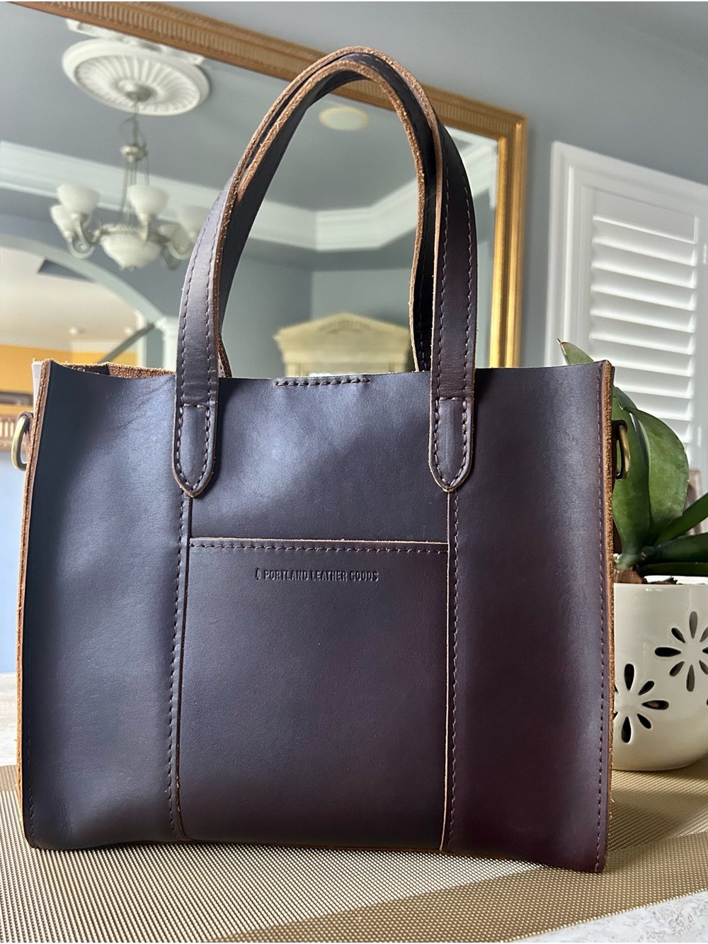 Portland Leather Lola Tote Grizzly